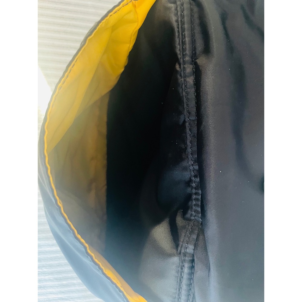 Dr. Martens Black Nylon Quilted Backpack Yellow Lining AirWair Logo Bag - Picture 8 of 14